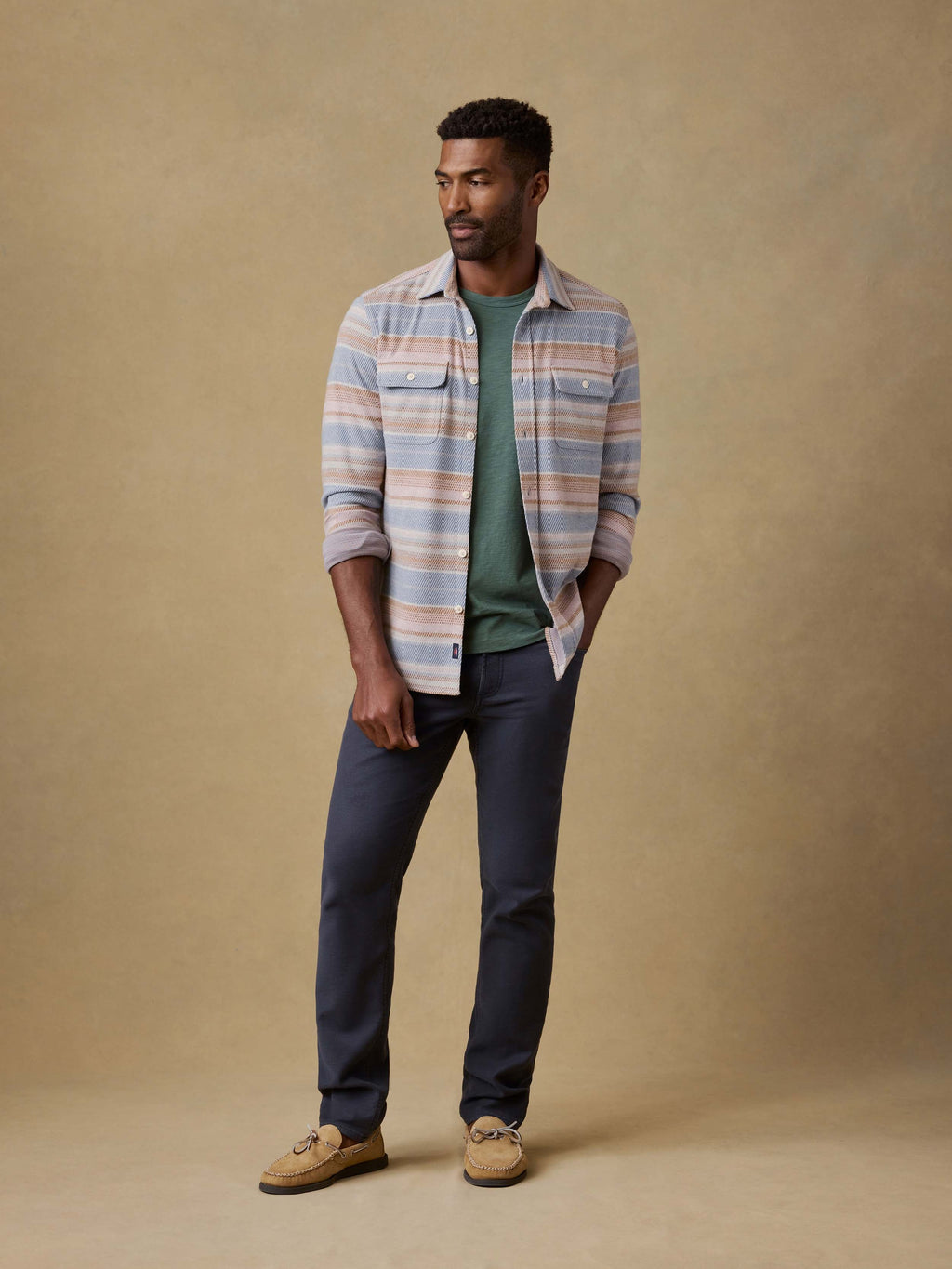 Stretch Terry 5-Pocket Pant - Navy