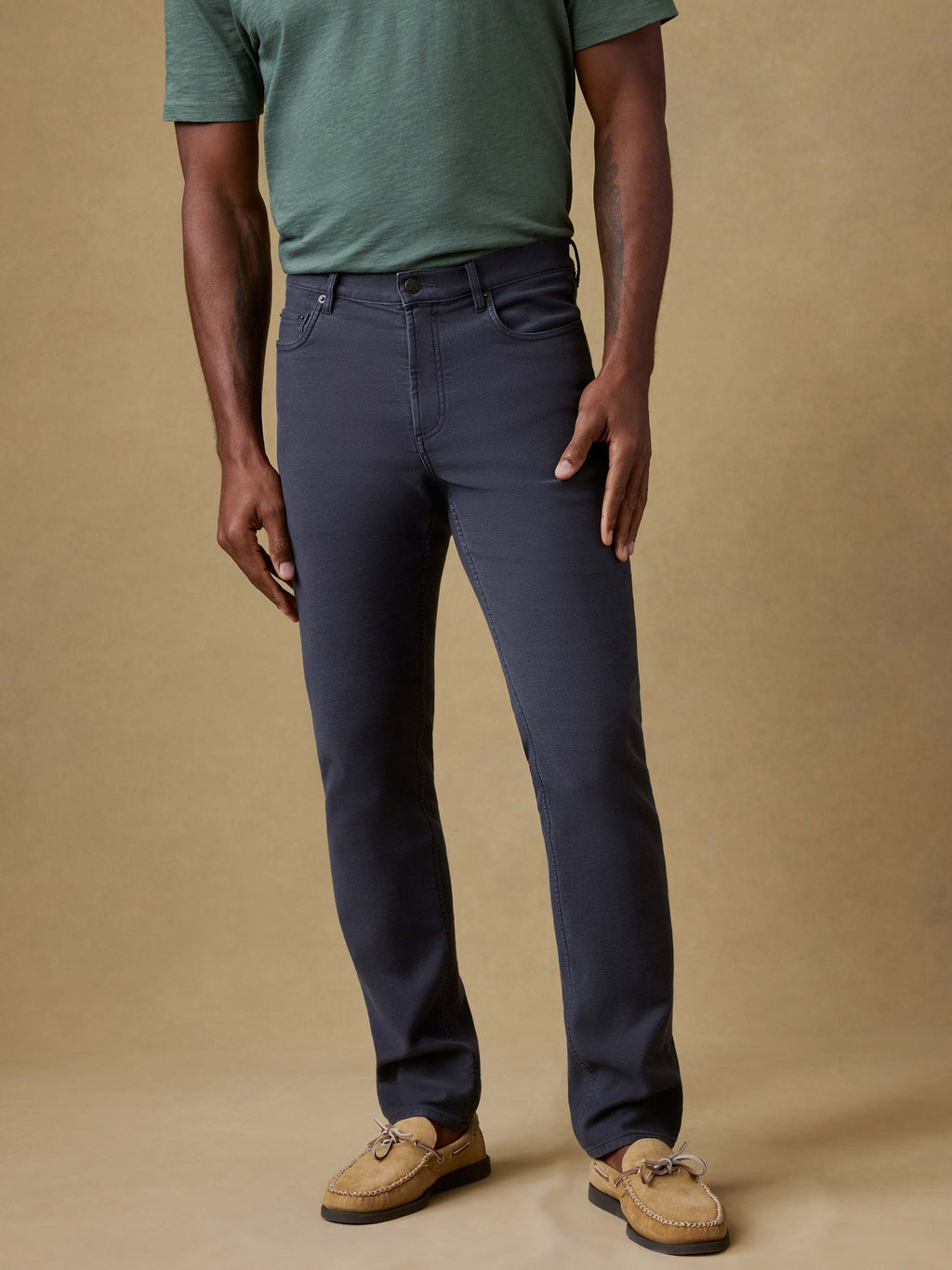 Stretch Terry 5-Pocket Pant - Navy