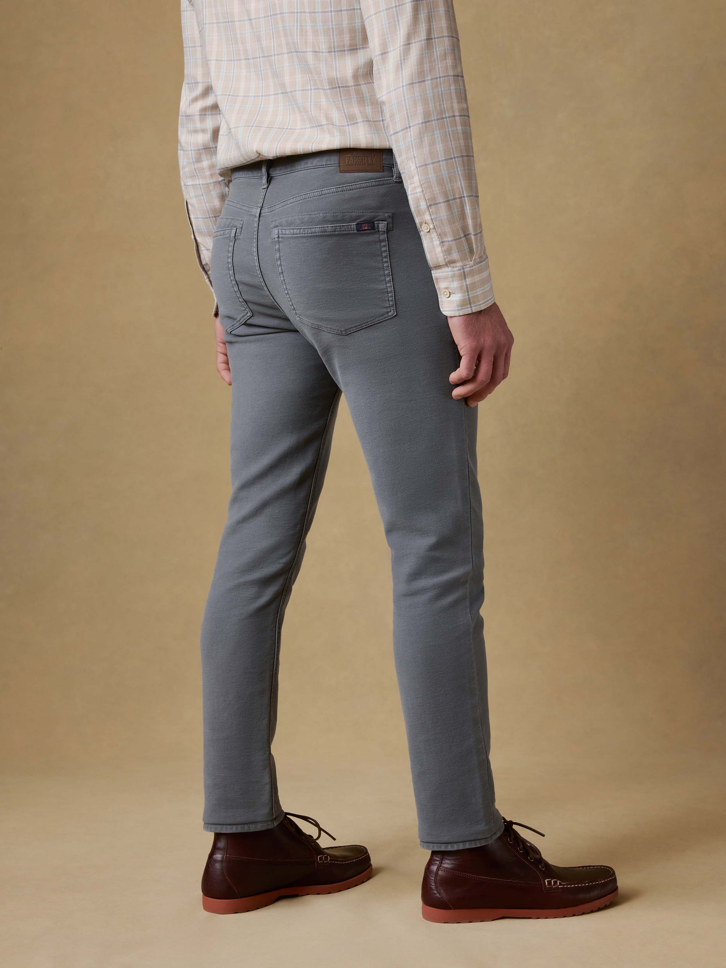 Stretch Terry 5-Pocket Pant - Slate