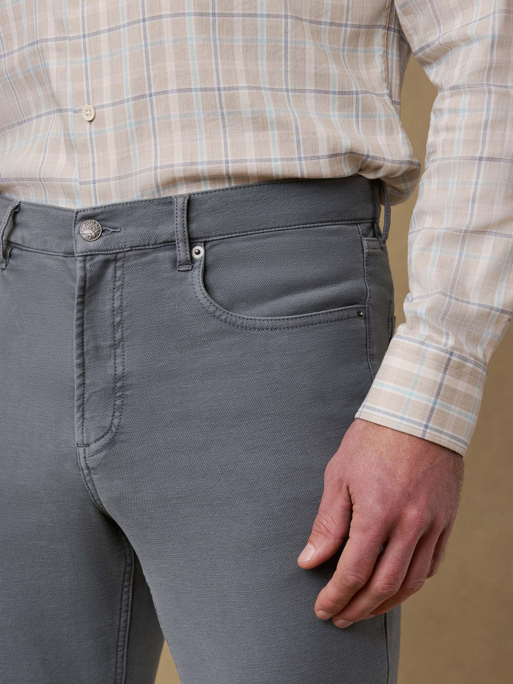 Stretch Terry 5-Pocket Pant - Slate
