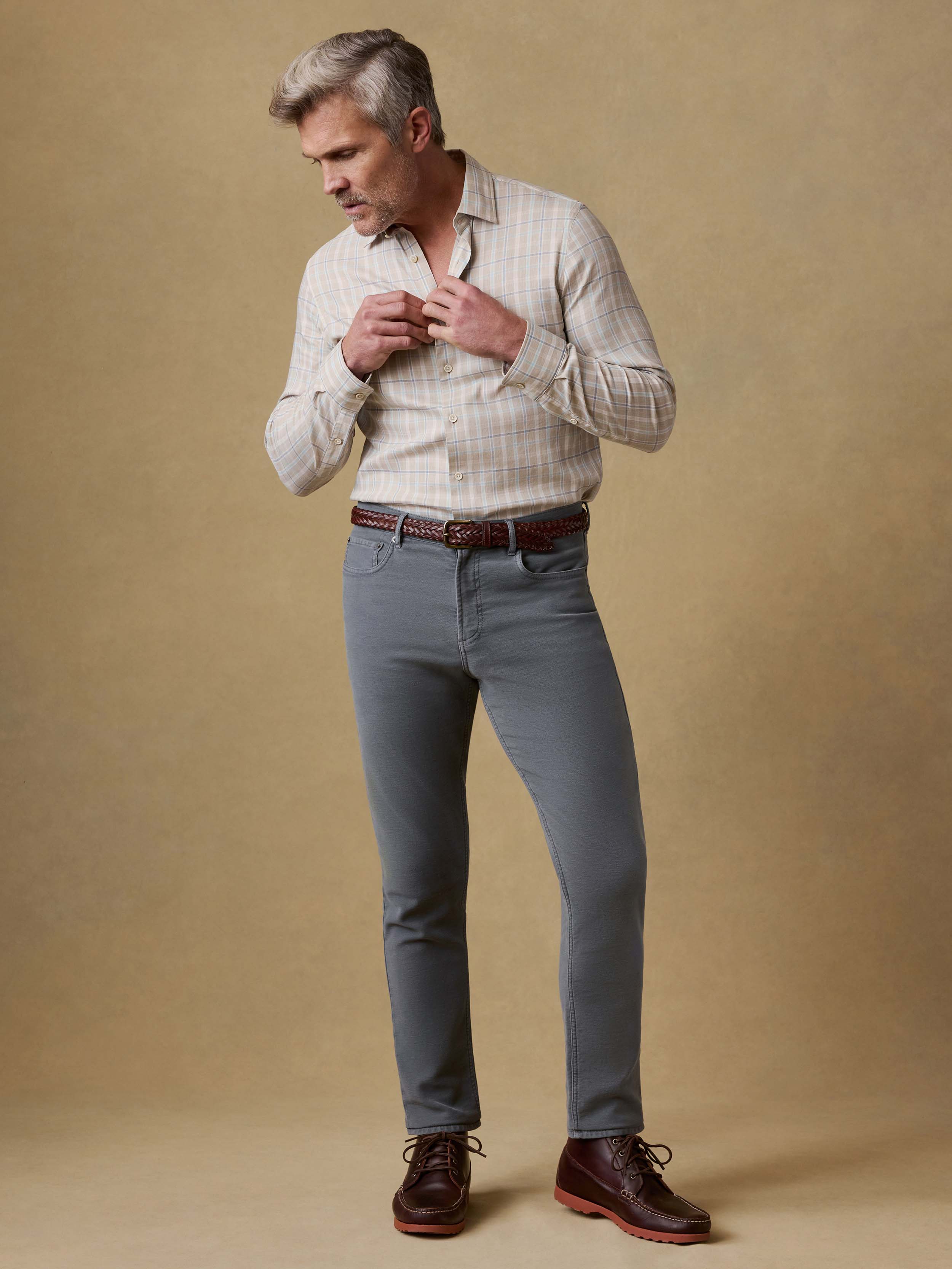 Stretch Terry 5-Pocket Pant - Slate