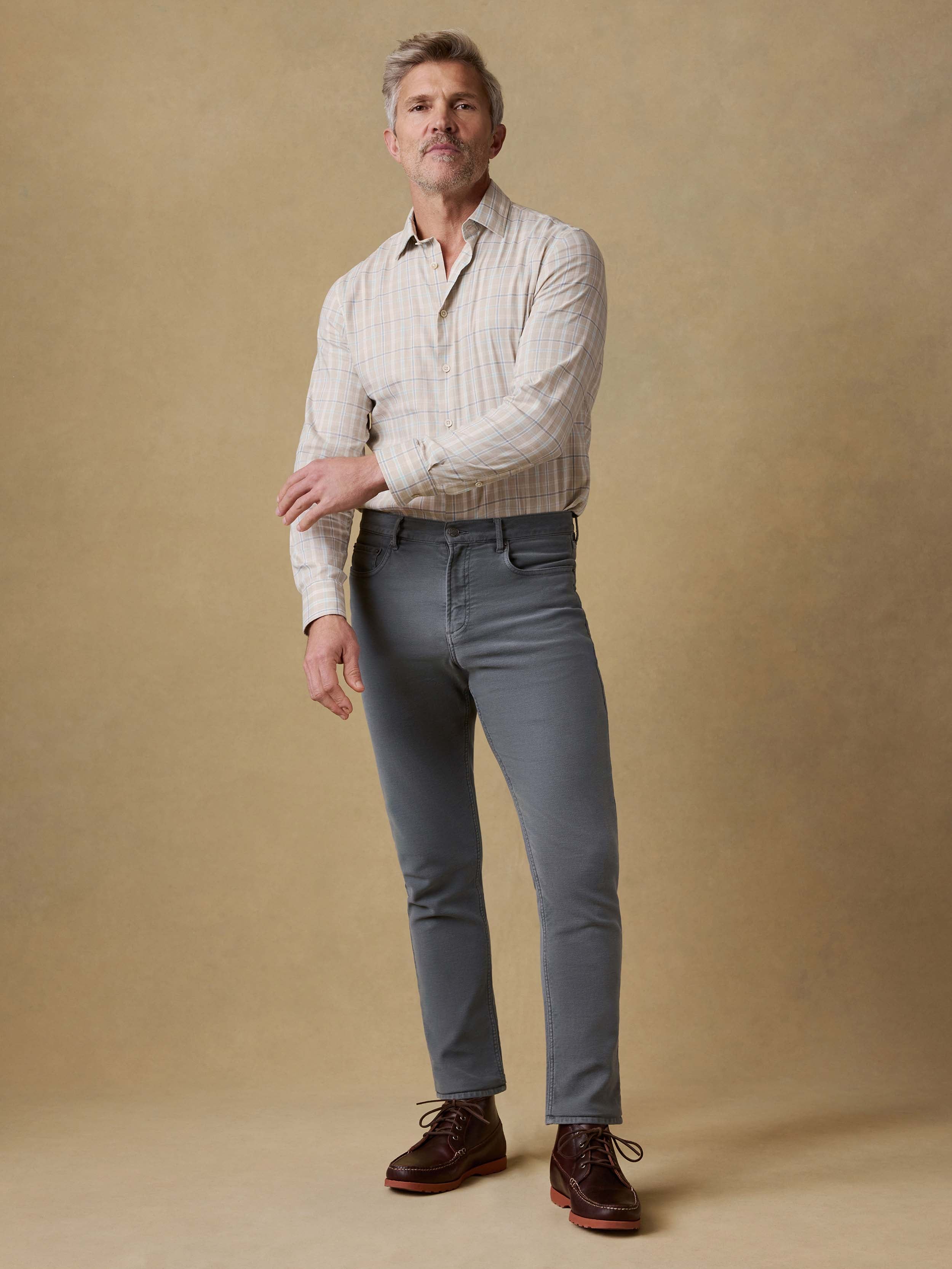 Stretch Terry 5-Pocket Pant - Slate