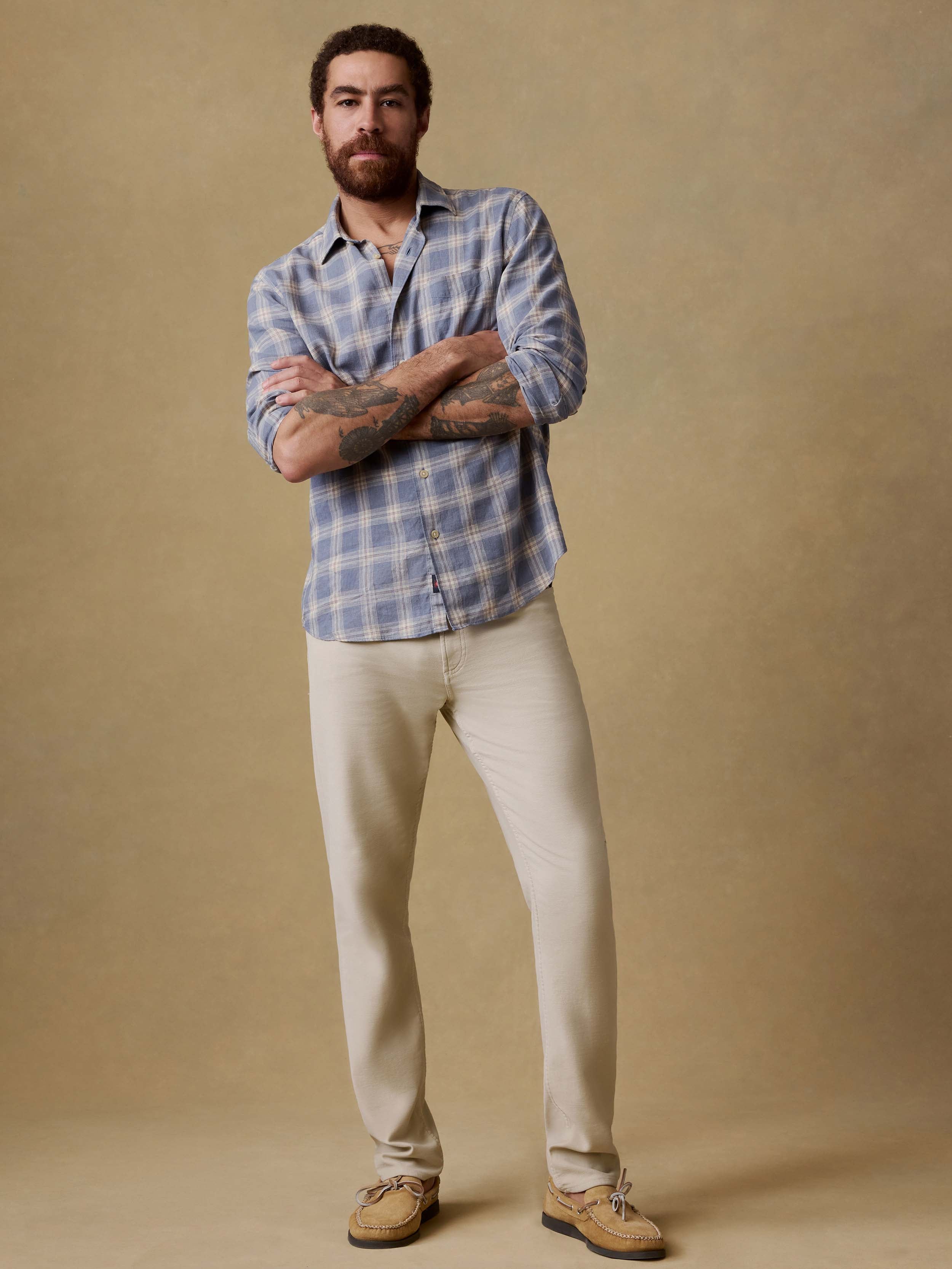 Stretch Terry 5-Pocket Pant - Stone