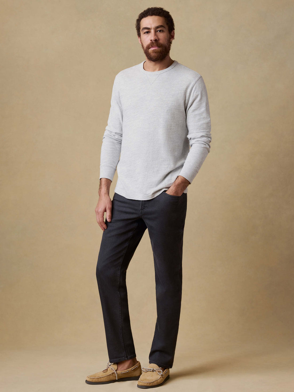 Stretch Terry 5-Pocket Pant - Onyx Black