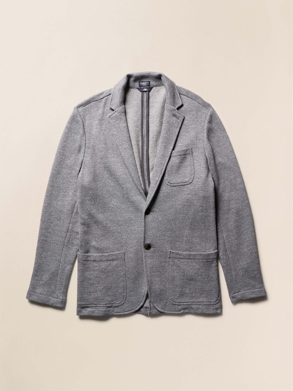 Inlet Knit Blazer - Medium Grey Melange