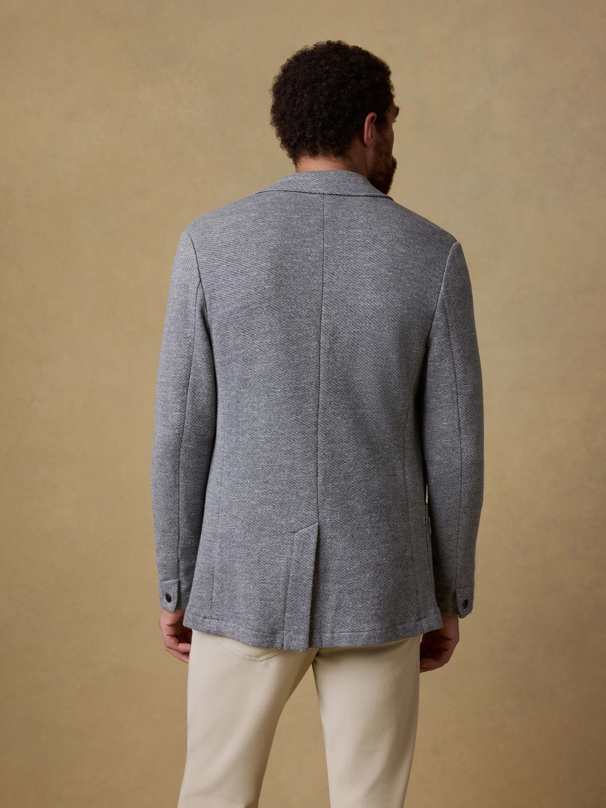 Inlet Knit Blazer - Medium Grey Melange