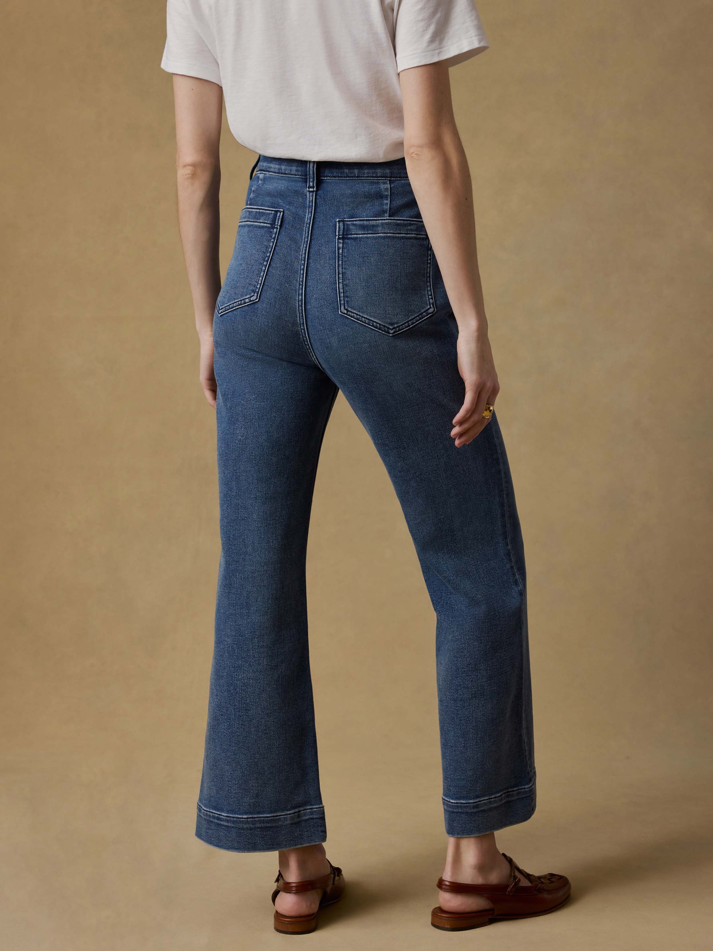 Stretch Terry Patch Pocket Ankle Pant - Riverton