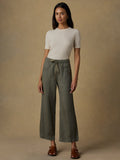Topanga Drape Ankle Pant - Thyme