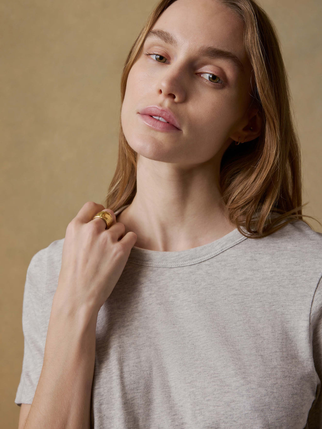 Sunwashed Regenerative Tee - Dune Grey Heather