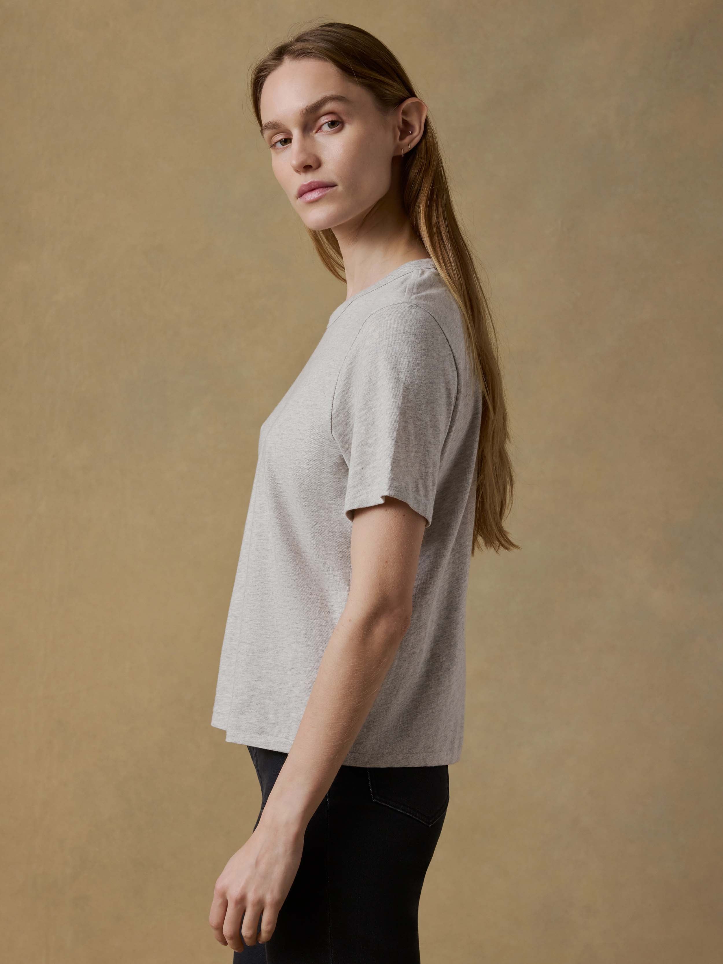Sunwashed Regenerative Tee - Dune Grey Heather