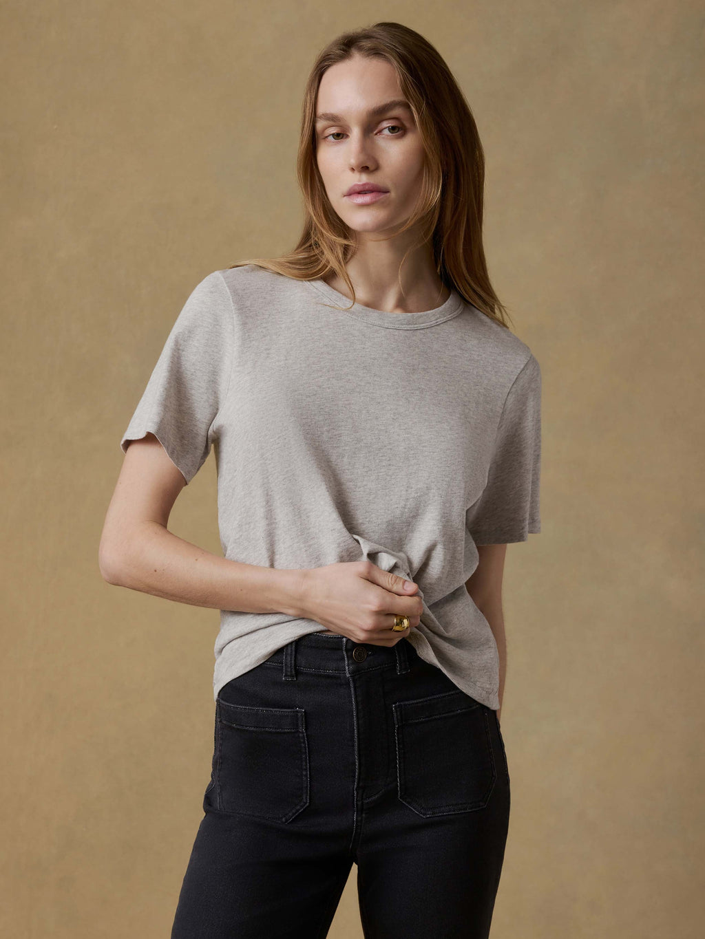 Sunwashed Regenerative Tee - Dune Grey Heather