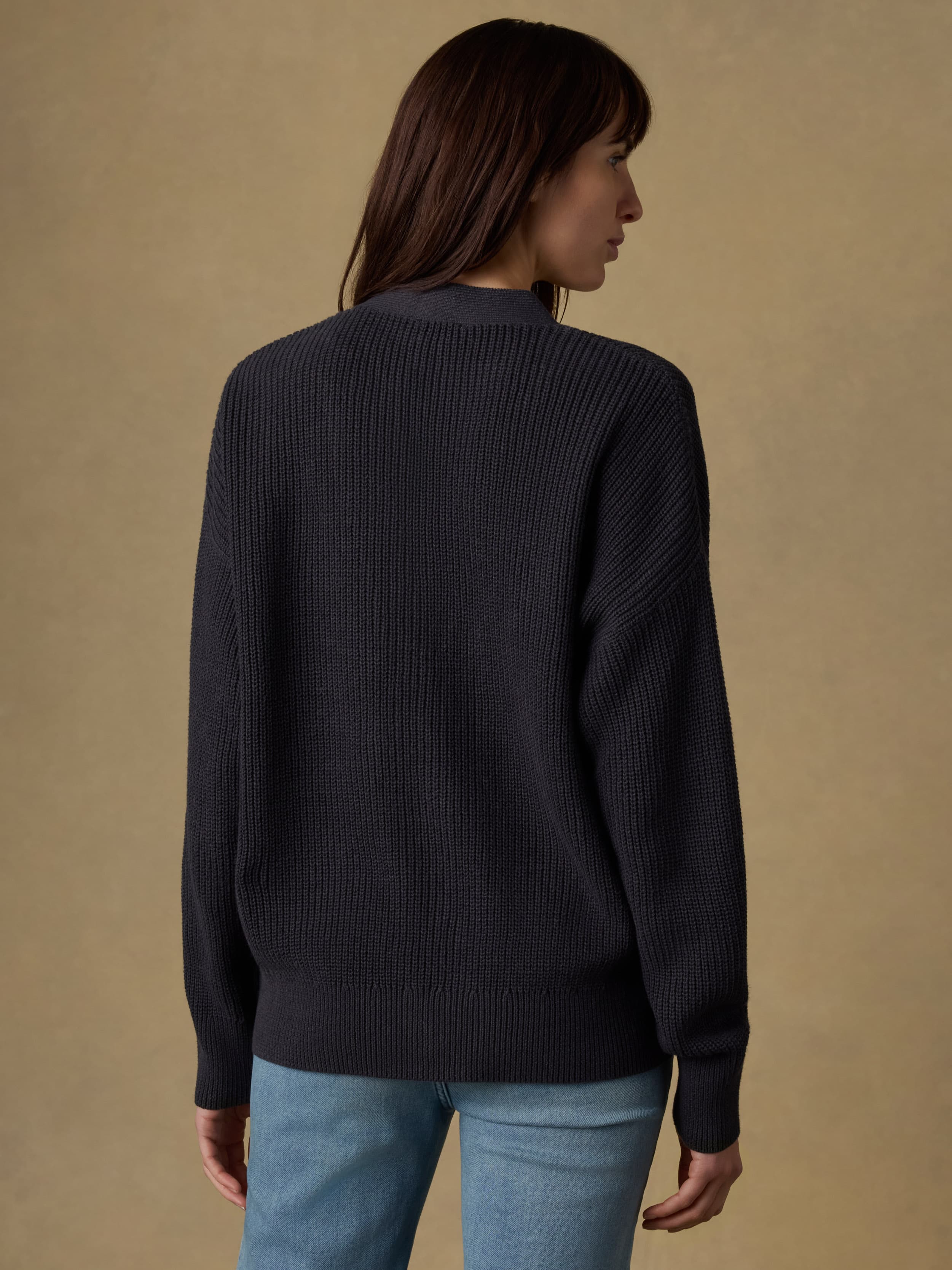 Miramar Linen Relaxed Cardigan - Washed Black