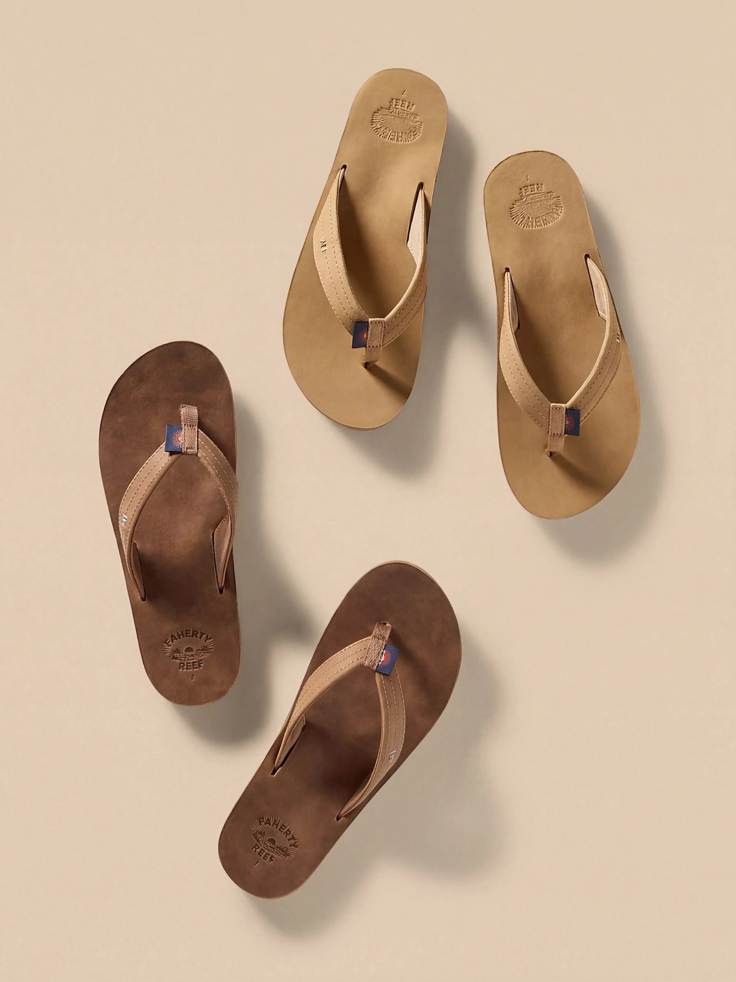 Faherty x REEF Women's Drift Away Flip Flop - Dark Brown